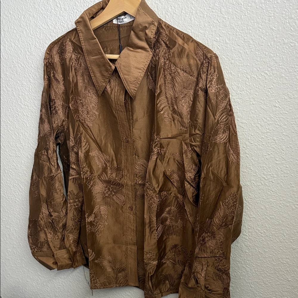 Brown Patterned Jacket - Picture 3 of 5